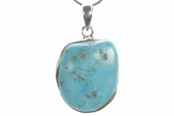 Kingman Turquoise Pendant (Necklace) - Sterling Silver #353918